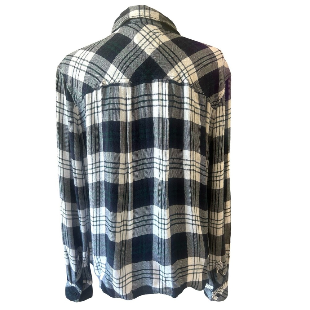 Rails Dylan Plaid Button Shirt Medium Blue Grunge Indie Western Retro Y2k 90s - Picture 2 of 13